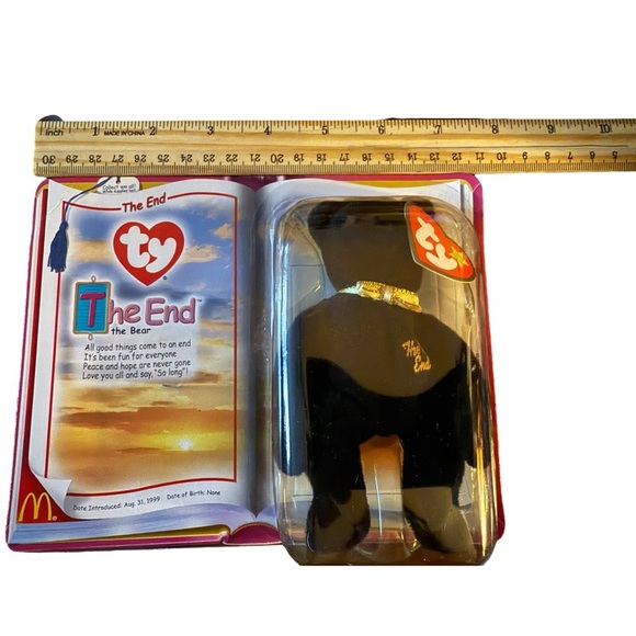 Ty Beanie Baby The End 1999 Y2k Millennium Teddy Bear. New In Box. - Picture 11 of 12
